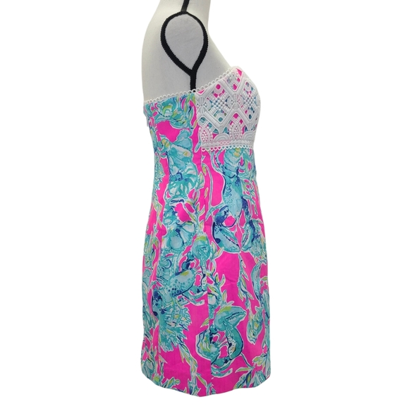 Lilly Pulitzer Brynn Dress Raz Berry Lobsters In Love 28119 Size 6 - Picture 4 of 10